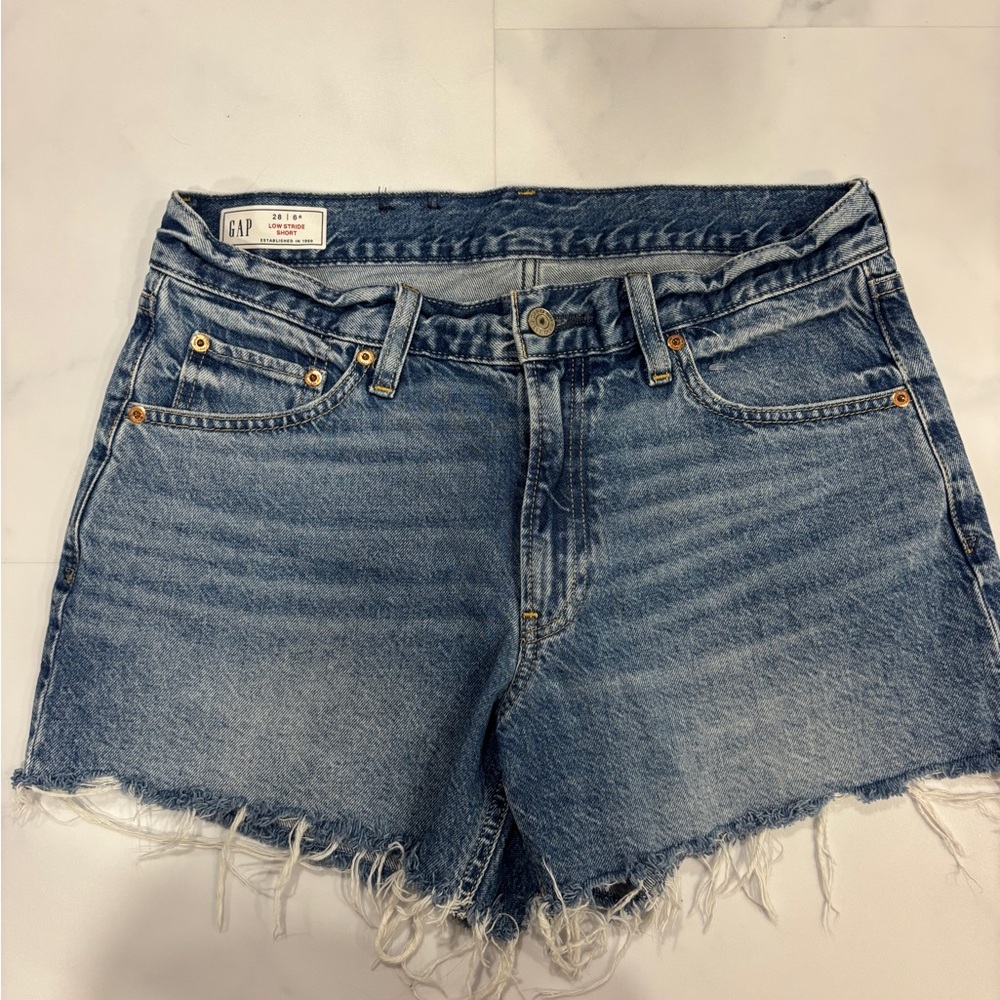 GAP Women's Distressed Blue Jean Shorts